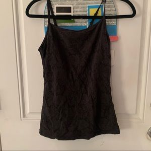 Women Black Flexees Lace Tank Top